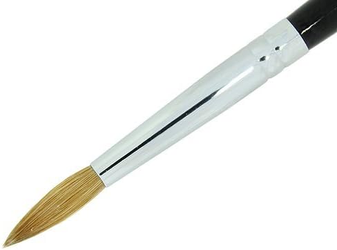 Premium Acryl Pinsel Rotmarderhaar Kolinsky - Runde Spitze - Größe 6