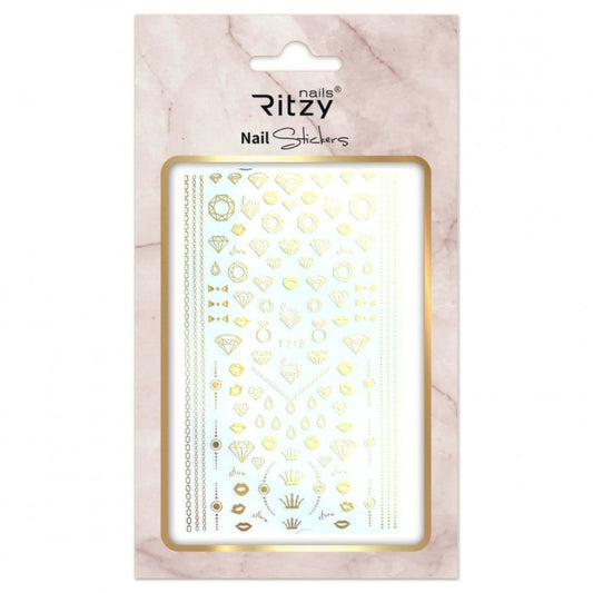NAIL ART STICKER 218 Gold