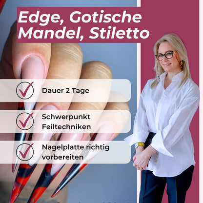 Edge, Gotische Mandel, Stiletto Kurs - 2 Tage je Form | Nagelformen sicher erlernen