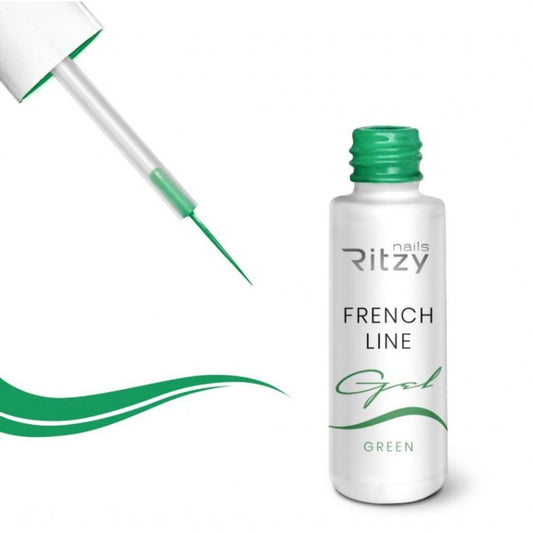 Ritzy Gel FRENCH LINE GEL Green / Grün (mit einem dünnen Pinsel)