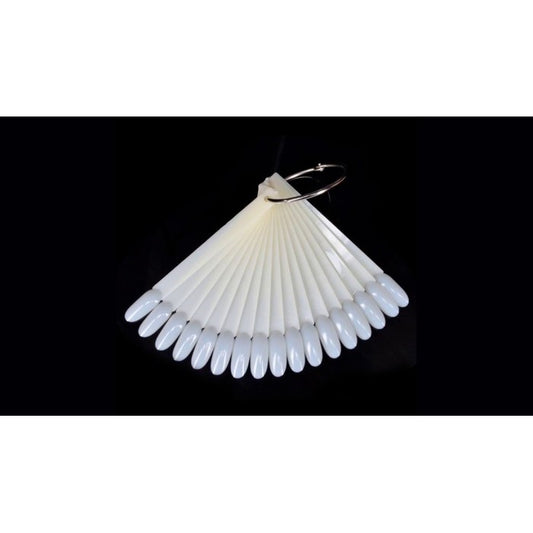 Display Tips OVAL naturweiss an einem Ring (50 Stück)